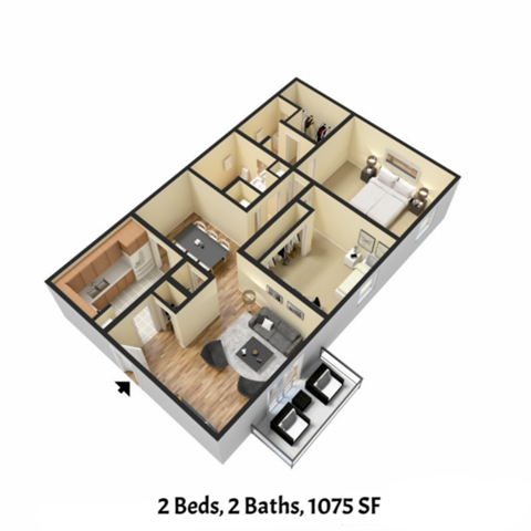the bedrooms in this floor plan are small and